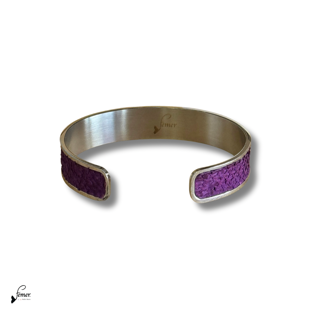 Bracelet modèle "Ulysse" homme en cuir marin – Manchette éco-responsable fabriquée en France