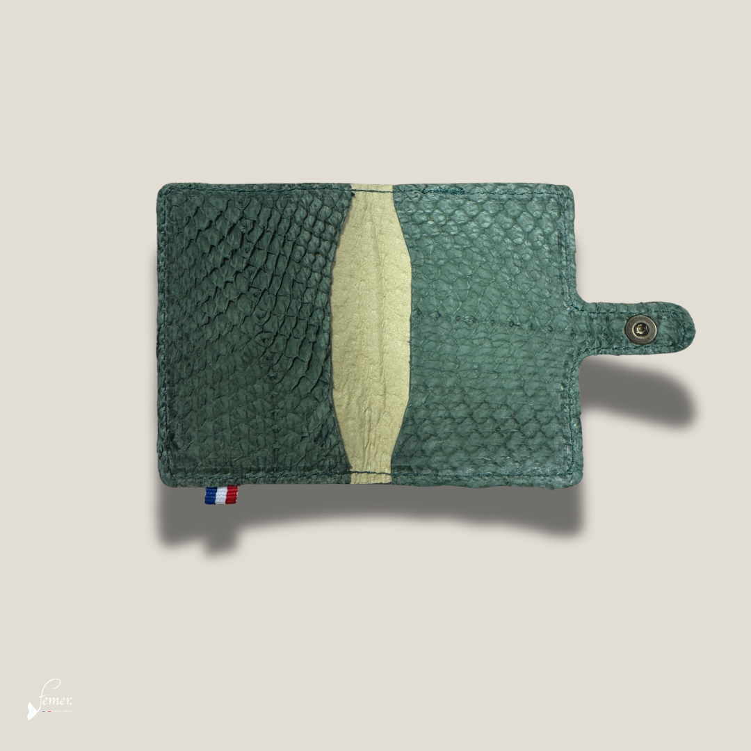 Porte-Carte Zéphyr - Cuir de Saumon (Prototype)