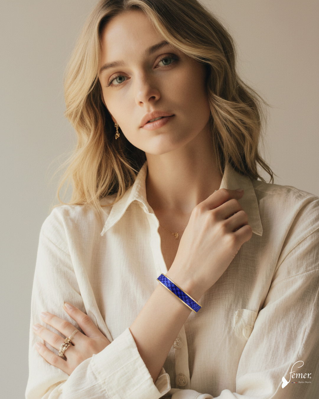 Manchette Calypso Bleu Ultramarin