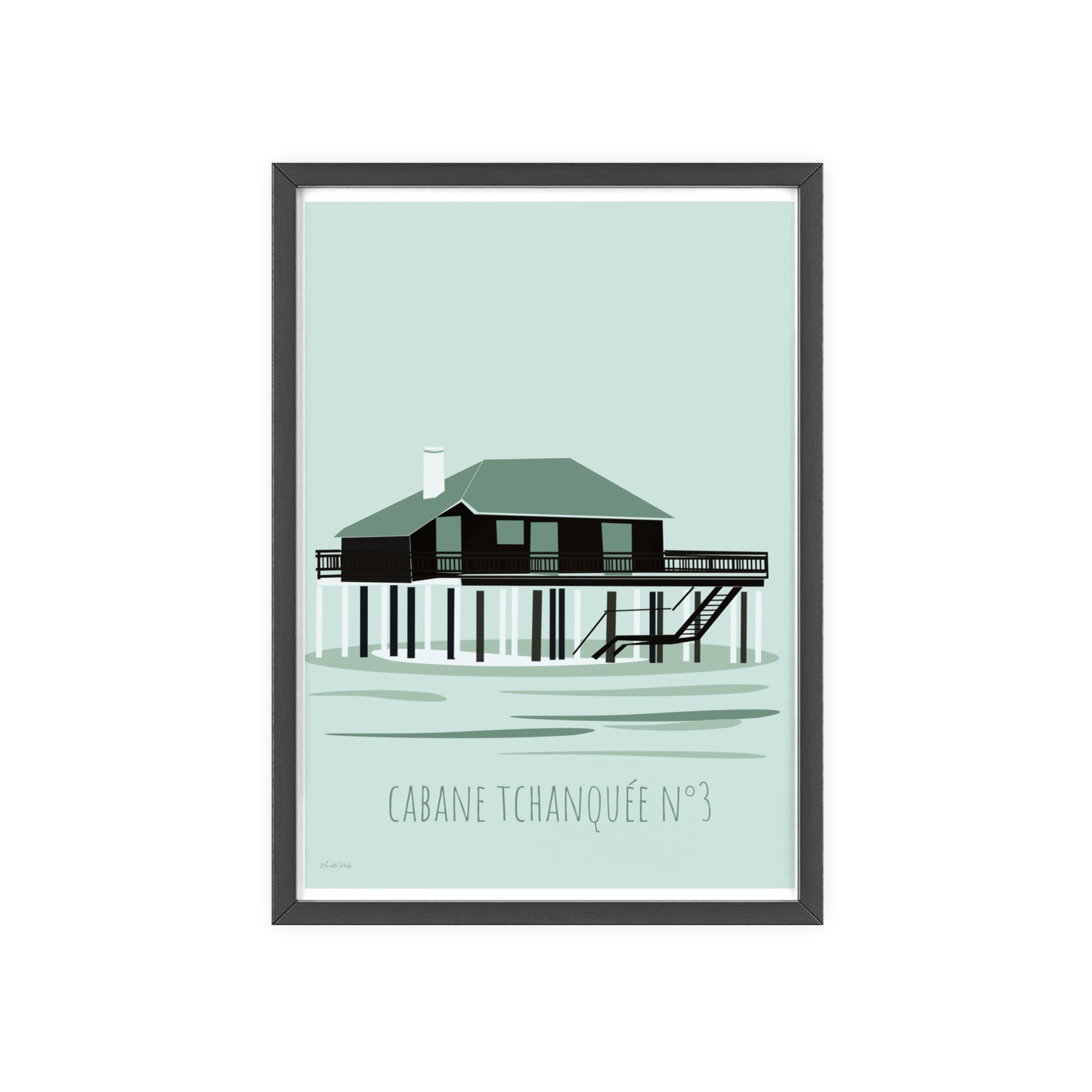 Coastal Cabane Tchanquée No.3 Poster — Framed Beach House Wall Art