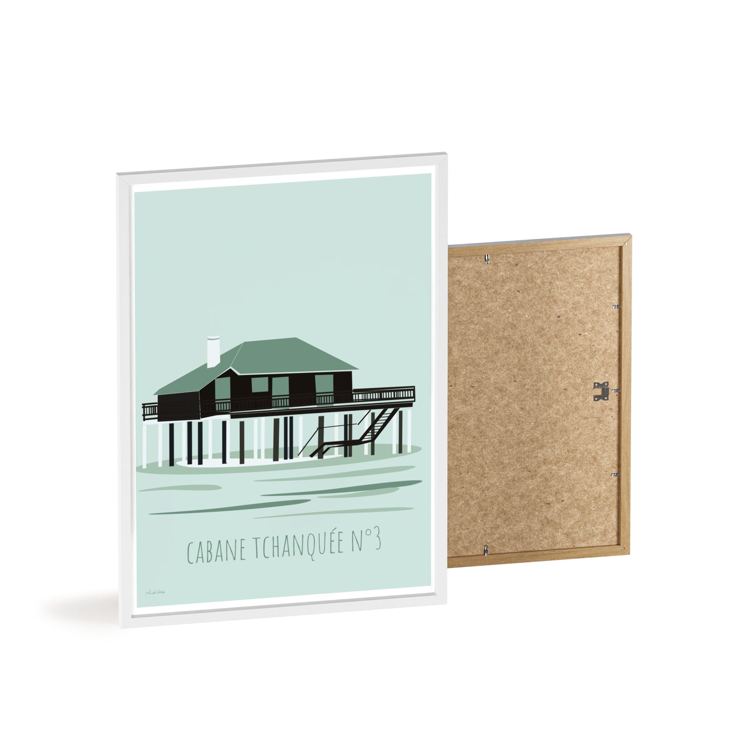Coastal Cabane Tchanquée No.3 Poster — Framed Beach House Wall Art