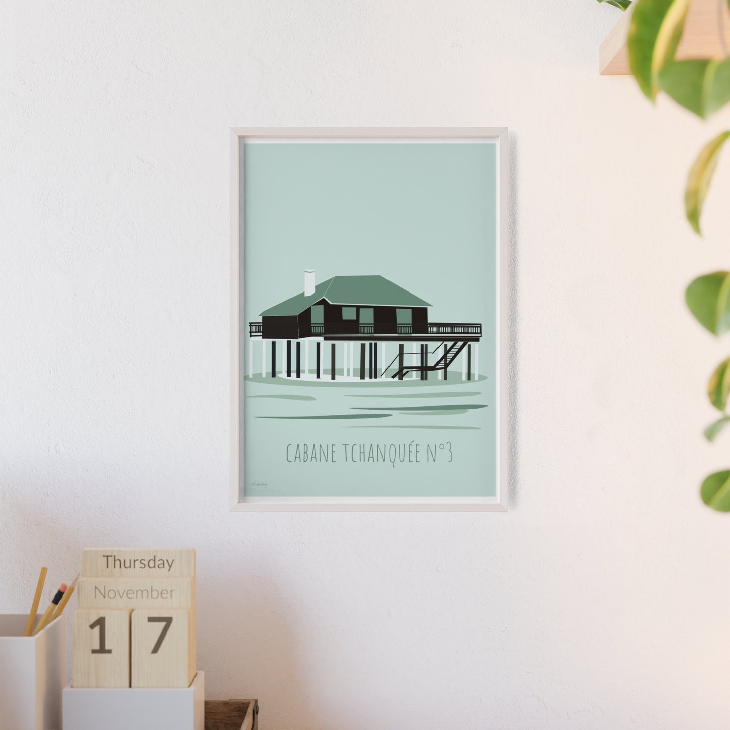 Coastal Cabane Tchanquée No.3 Poster — Framed Beach House Wall Art