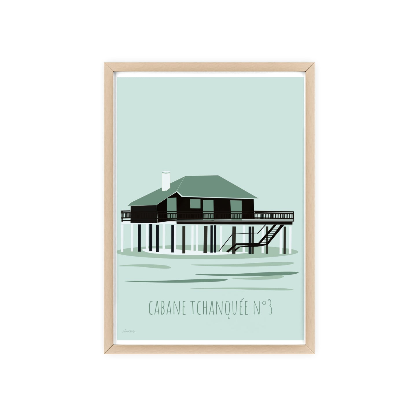 Coastal Cabane Tchanquée No.3 Poster — Framed Beach House Wall Art