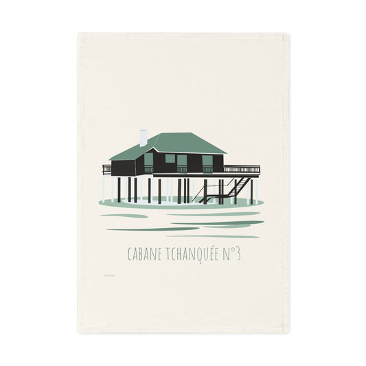 Cabane Tchanquée No.3 Cotton Tea Towel — Coastal Beach House Kitchen Towel