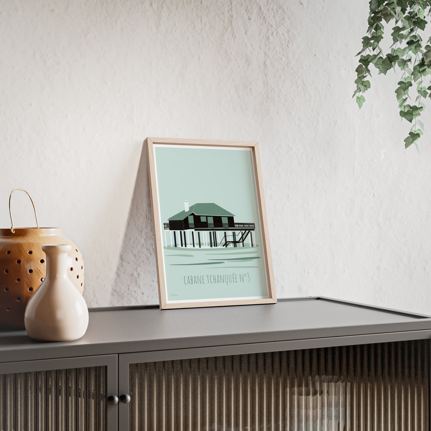 Coastal Cabane Tchanquée No.3 Poster — Framed Beach House Wall Art