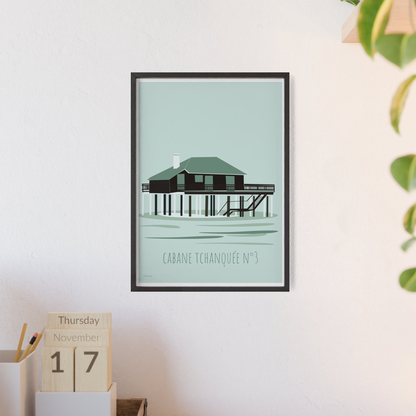 Coastal Cabane Tchanquée No.3 Poster — Framed Beach House Wall Art
