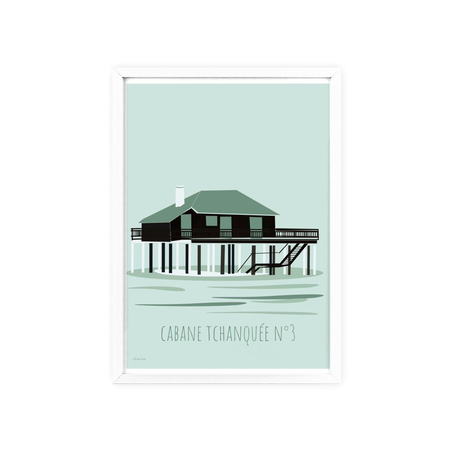 Coastal Cabane Tchanquée No.3 Poster — Framed Beach House Wall Art