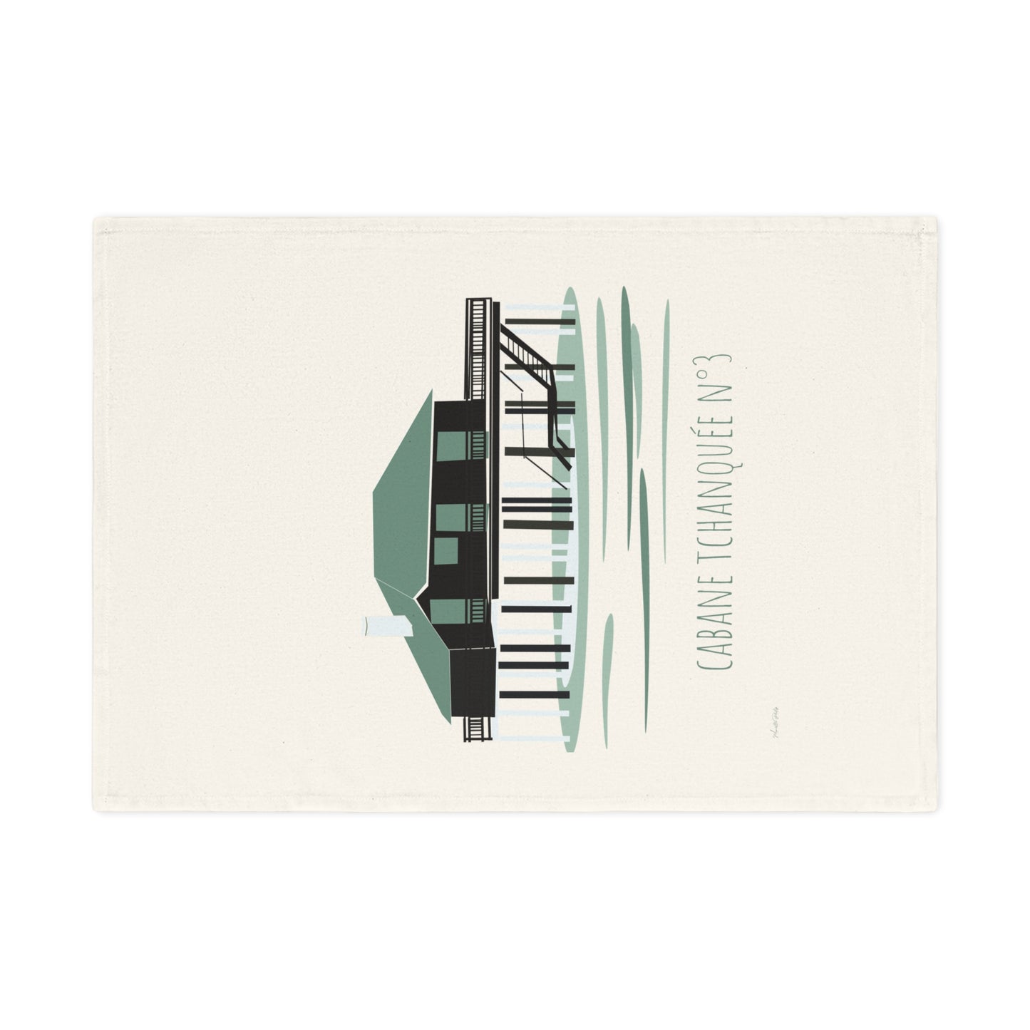 Cabane Tchanquée No.3 Cotton Tea Towel — Coastal Beach House Kitchen Towel