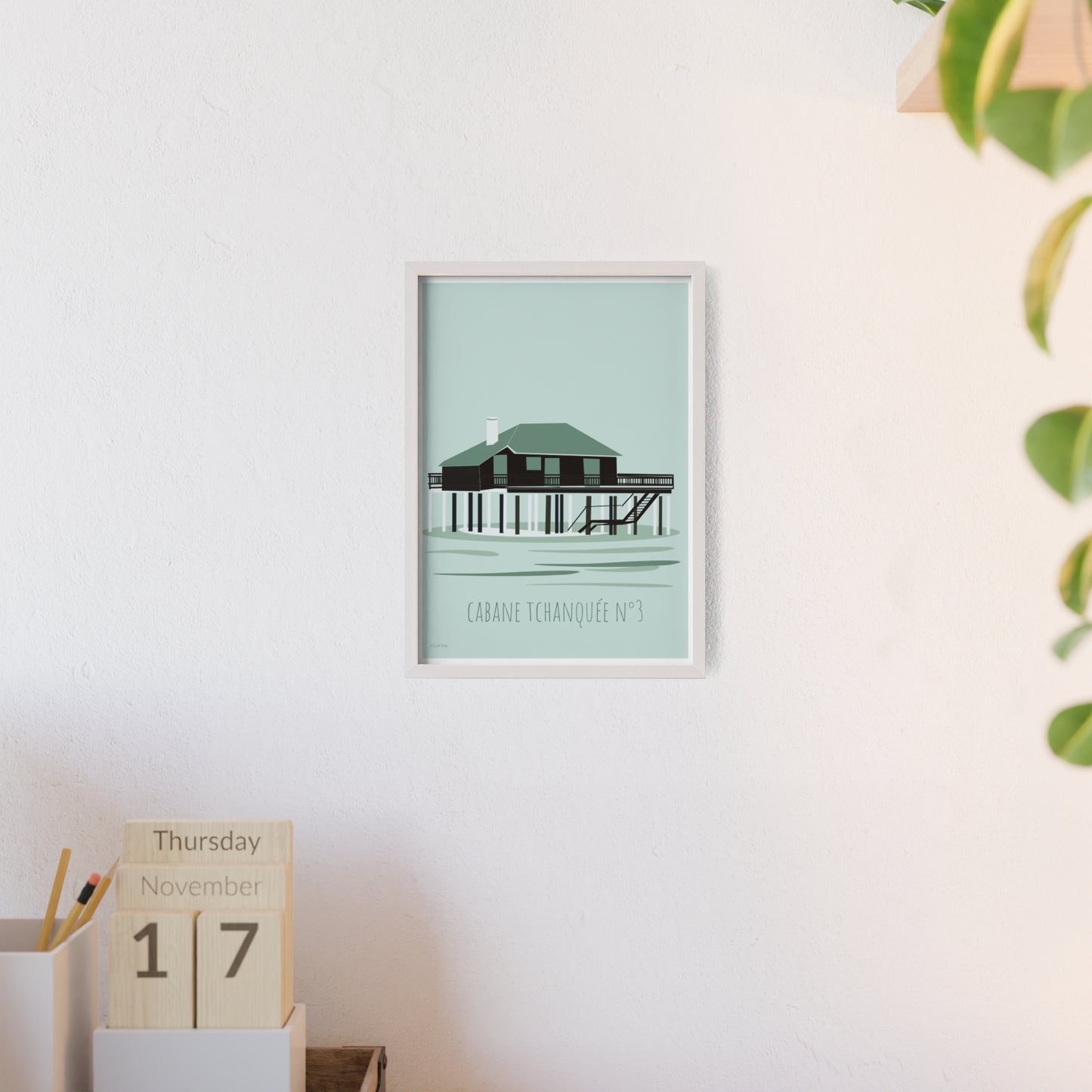 Coastal Cabane Tchanquée No.3 Poster — Framed Beach House Wall Art