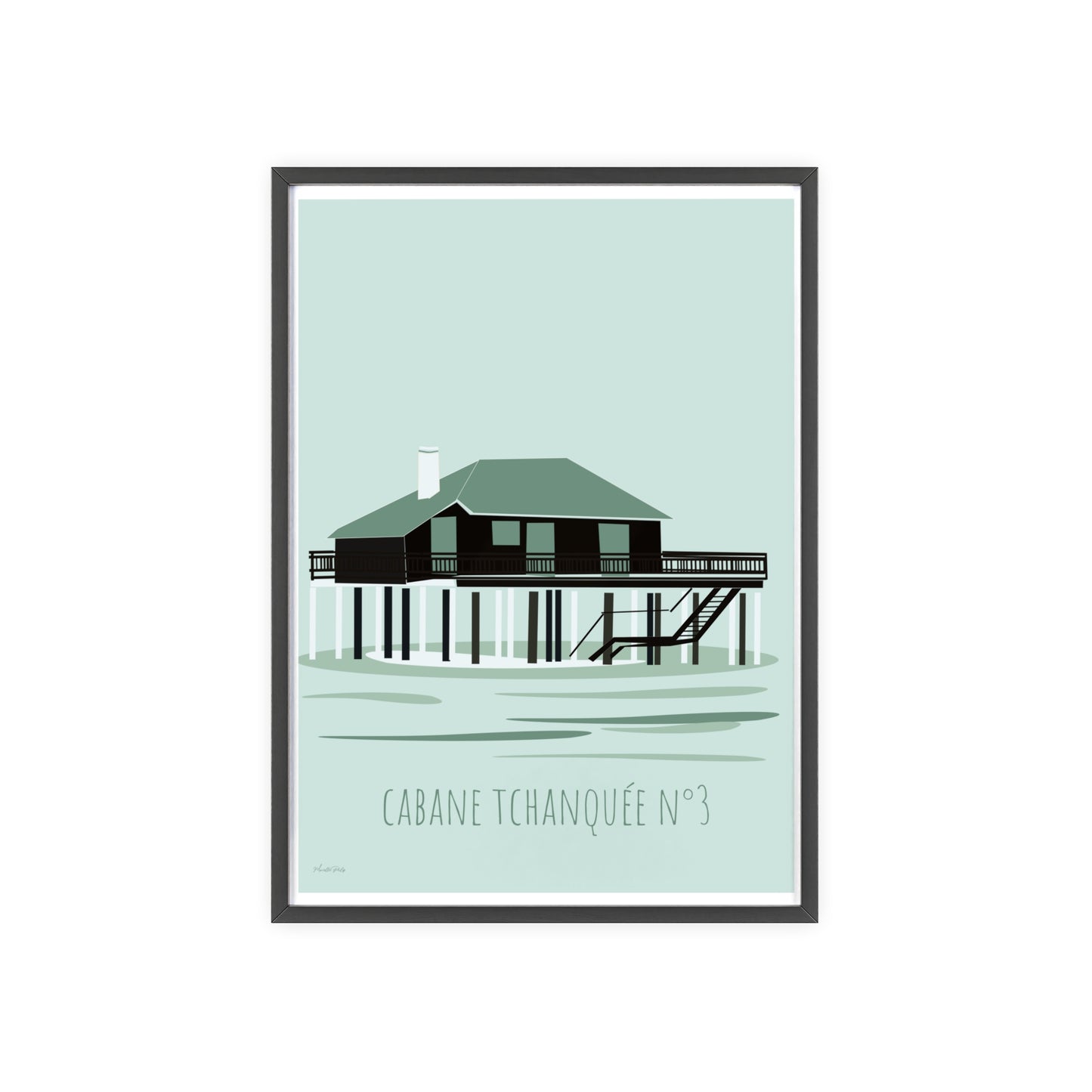 Coastal Cabane Tchanquée No.3 Poster — Framed Beach House Wall Art
