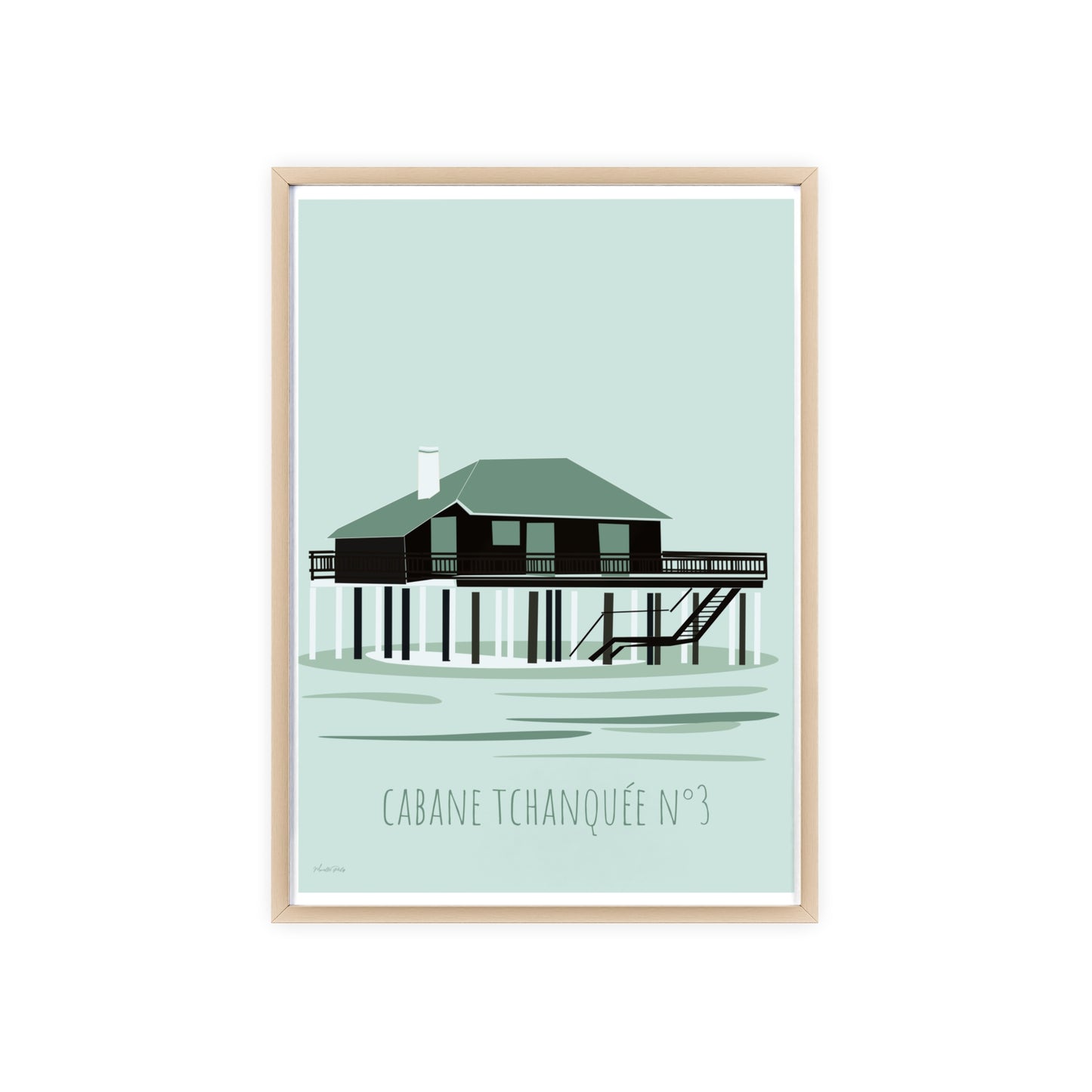 Coastal Cabane Tchanquée No.3 Poster — Framed Beach House Wall Art