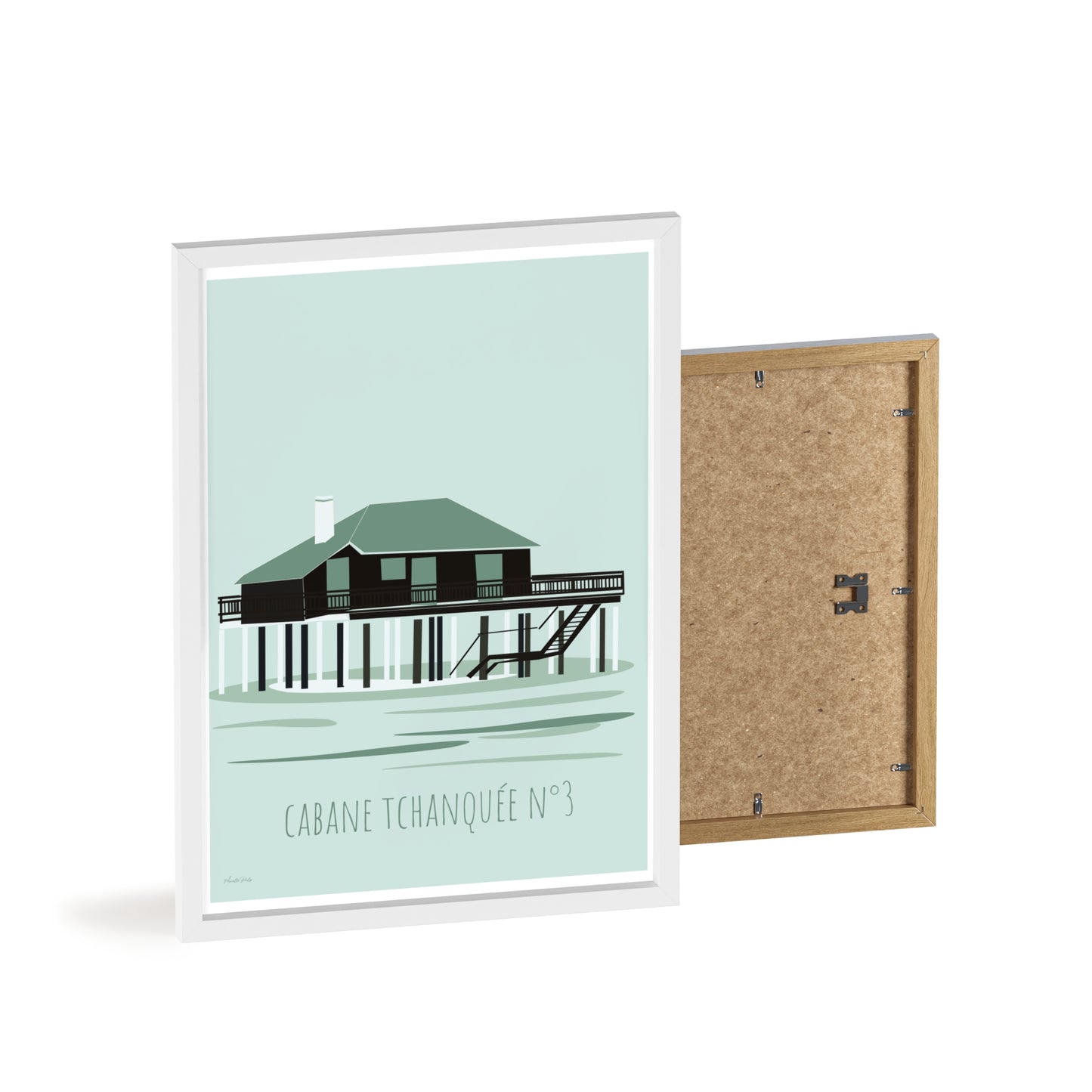 Coastal Cabane Tchanquée No.3 Poster — Framed Beach House Wall Art