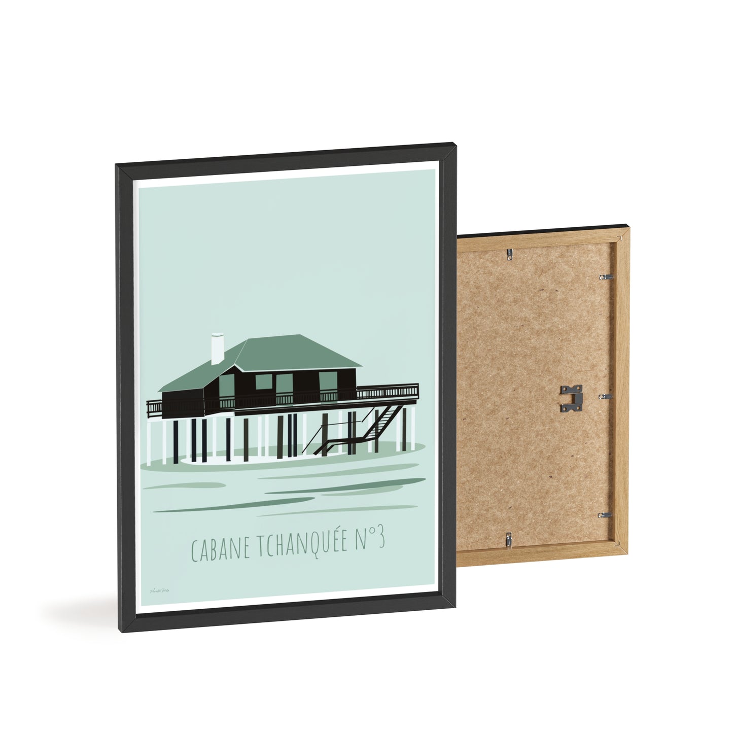 Coastal Cabane Tchanquée No.3 Poster — Framed Beach House Wall Art