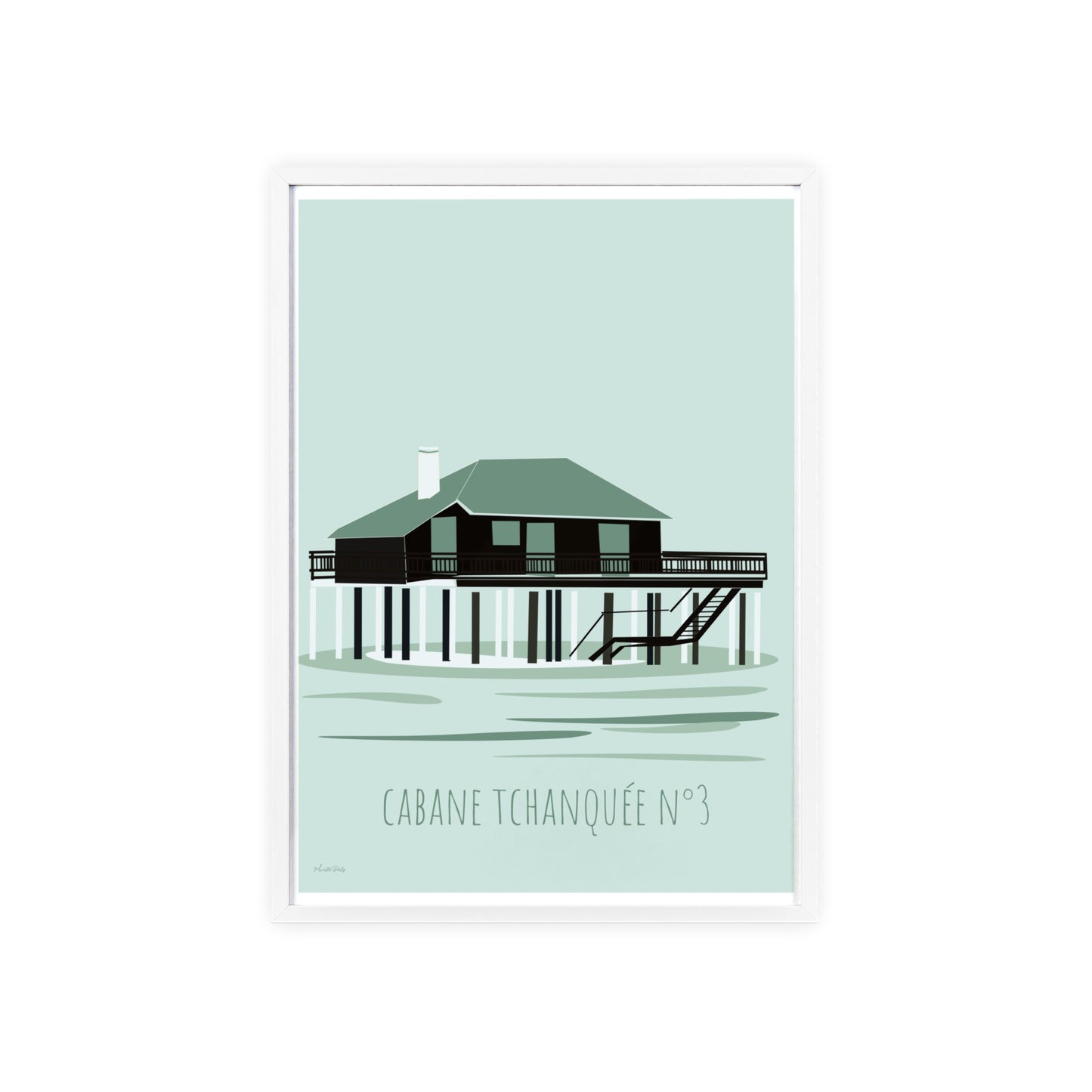 Coastal Cabane Tchanquée No.3 Poster — Framed Beach House Wall Art