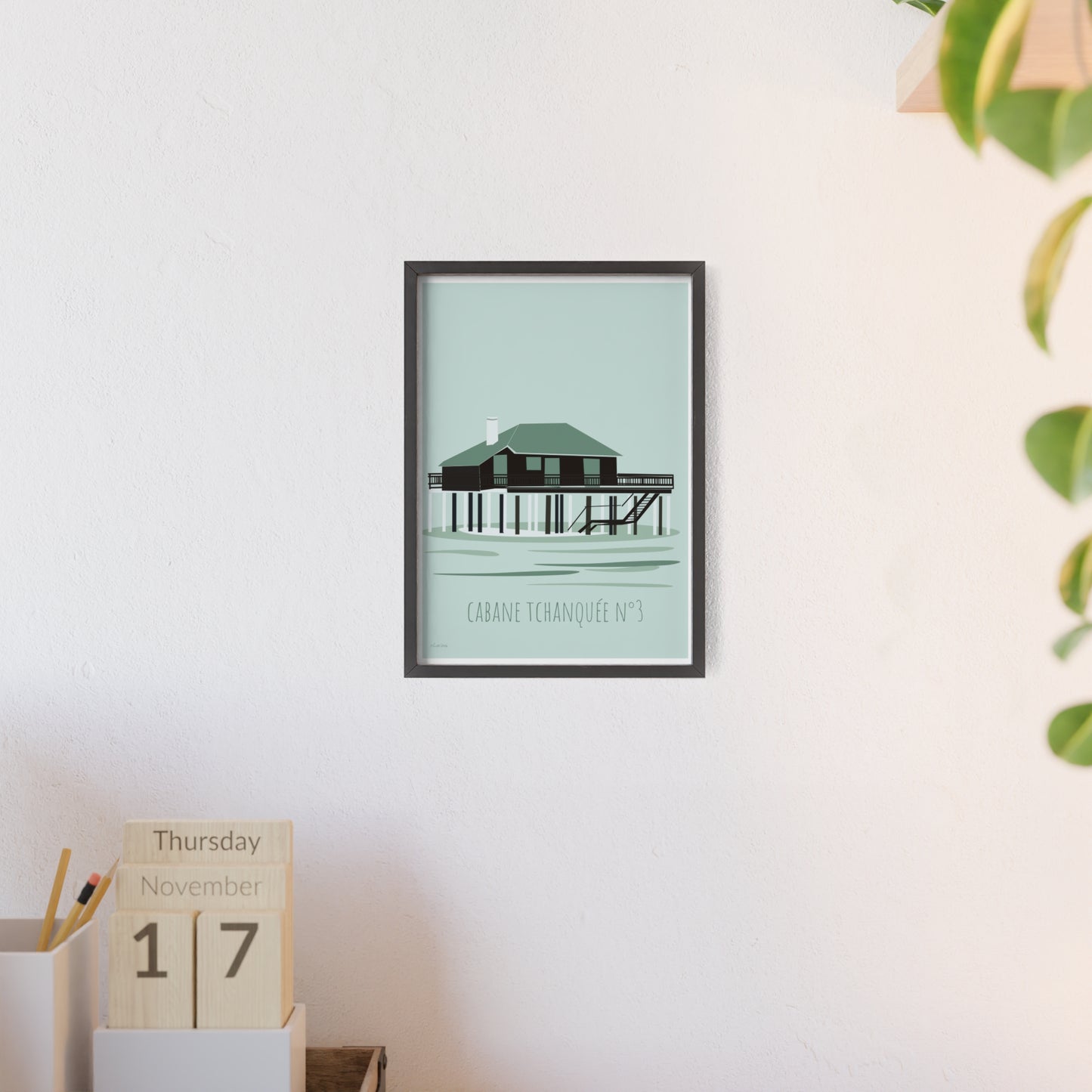 Coastal Cabane Tchanquée No.3 Poster — Framed Beach House Wall Art