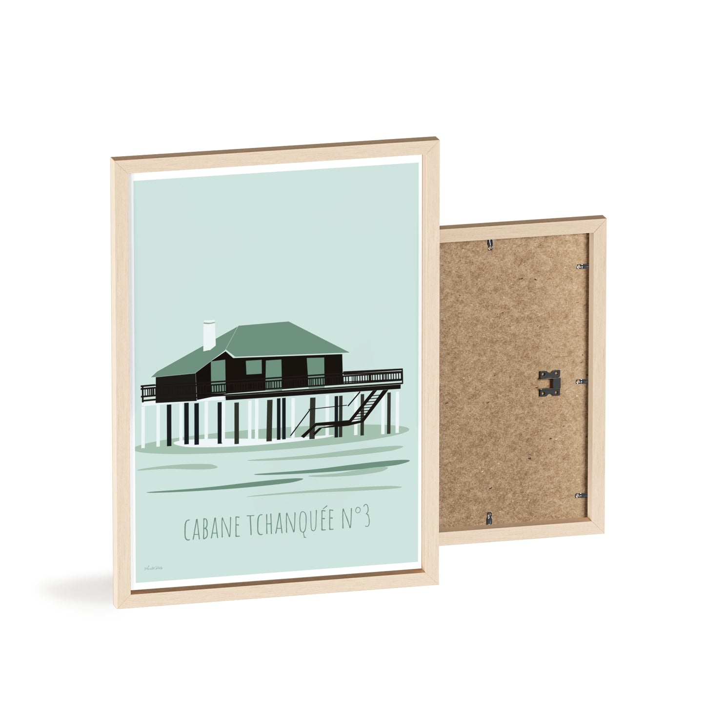 Coastal Cabane Tchanquée No.3 Poster — Framed Beach House Wall Art