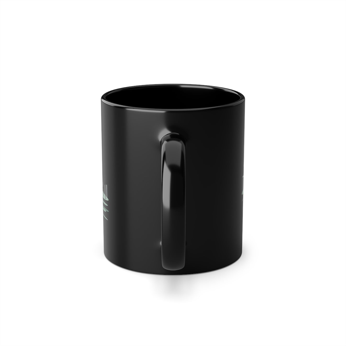 11oz Black Coffee Mug — Minimal Coastal Pier Illustration Cabane Tchanquée Bassin d'Arcachon