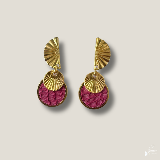 Boucles d'oreilles Salie Sud Clou – Fuchsia