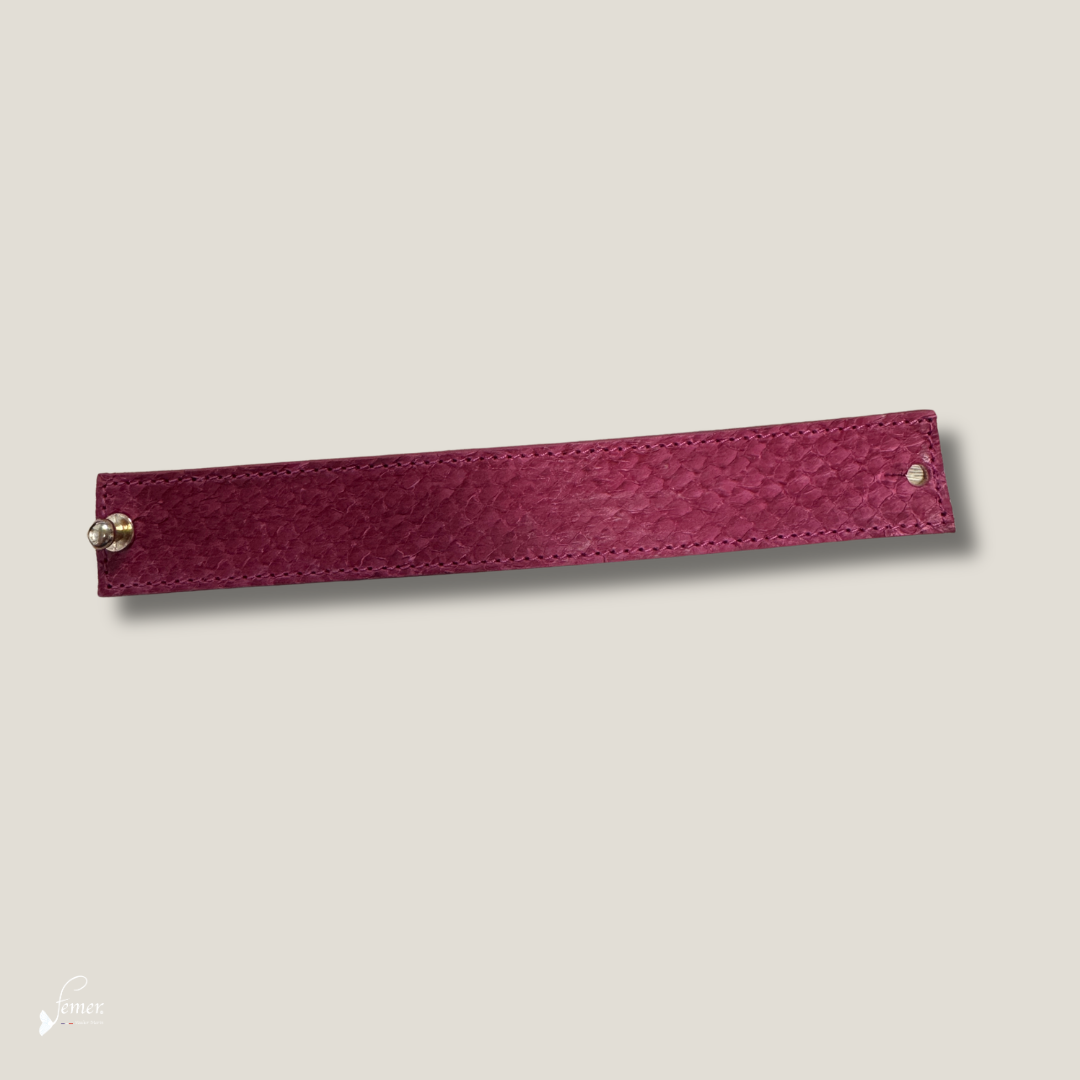 Ondine — Bracelet Manchette Cuir de Saumon | Édition Archive
