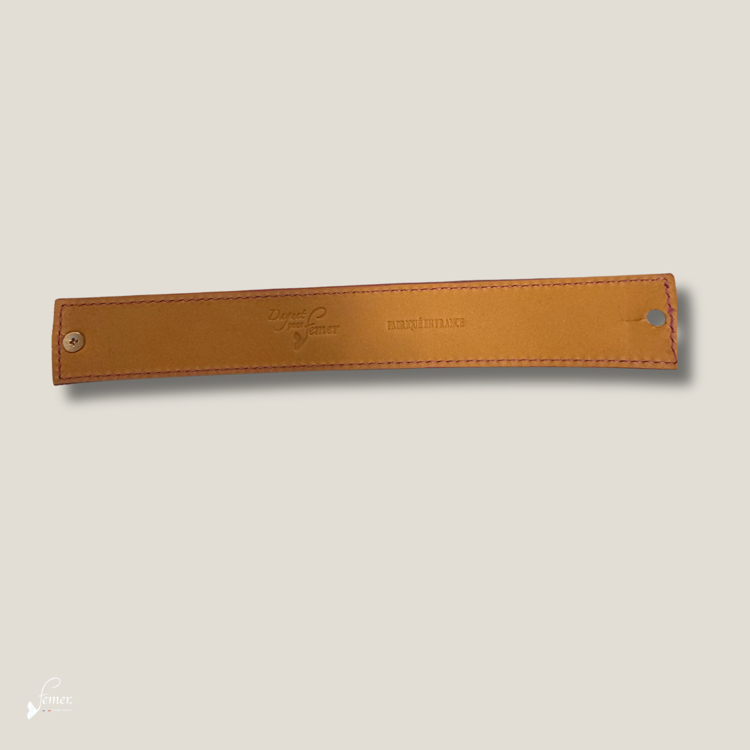 Ondine — Bracelet Manchette Cuir de Saumon | Édition Archive