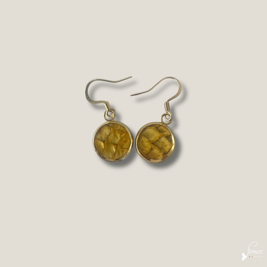 Boucles d'oreilles Grain de Sable Ocre – inox