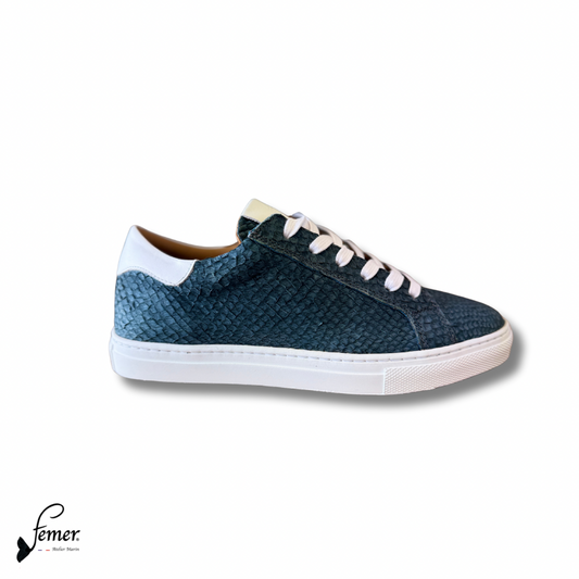 Fémer Shoes- Basket cuir de saumon gris perle