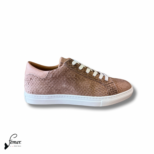 Fémer Shoes- Basket cuir de saumon naturel tannage mimosas